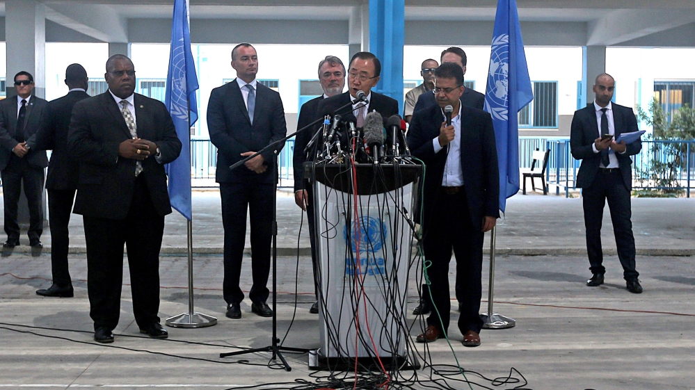 UN Secretary-General Ban Ki-moon in Gaza