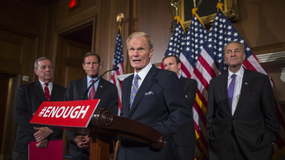 The US Senate votes on gun legislation