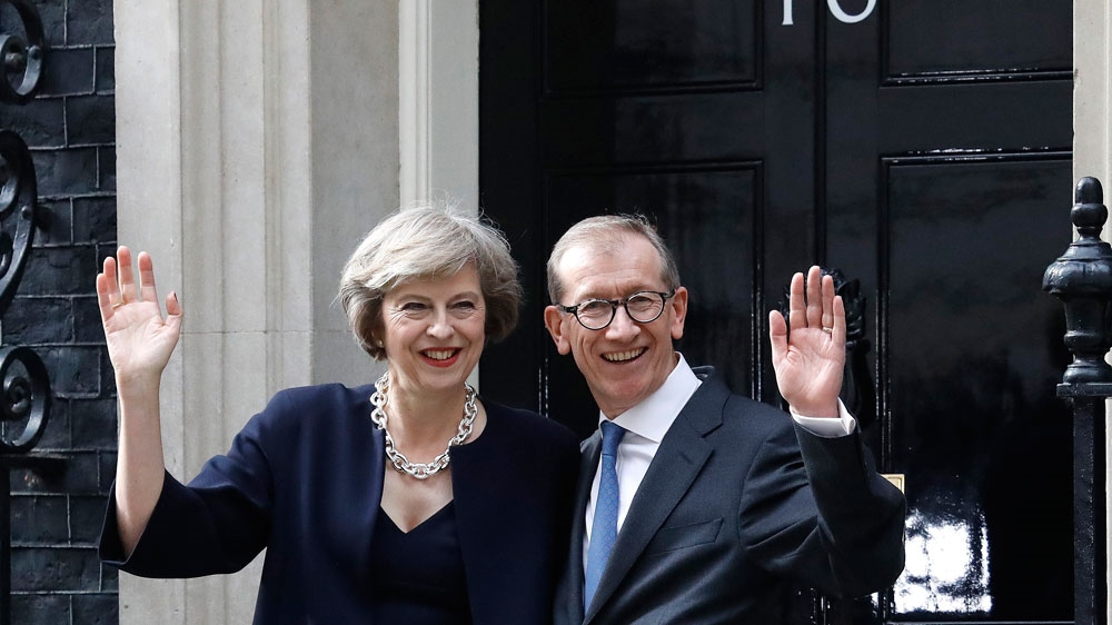 Until Wednesday, May was the home secretary under Prime Minister David Cameron [AP]