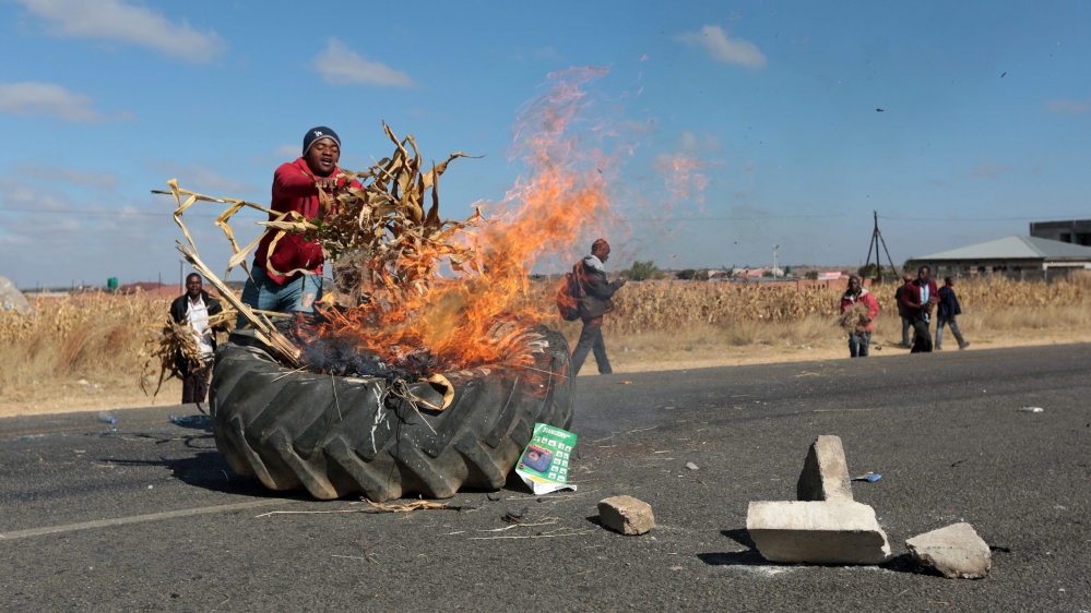 Police say at least 19 people were arrested in the capital Harare during portests [EPA]