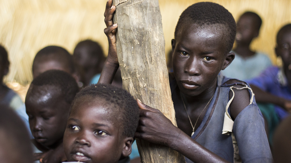 Some of the 300 children abandoned in the northern town of Majook [Henry Wilkins/Al Jazeera]