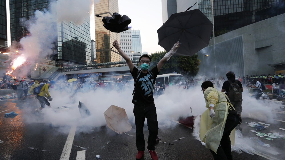 Pro-democracy protests rocked the semi-autonomous territory of Hong Kong in 2014 [Tyrone Siu/Reuters]