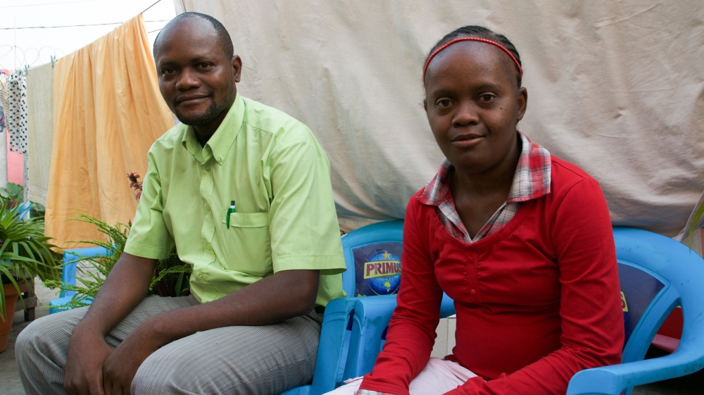 After their father's death, Thierry Mayamona, left, became his sister Mami's guardian [Kait Bolongaro/Al Jazeera]