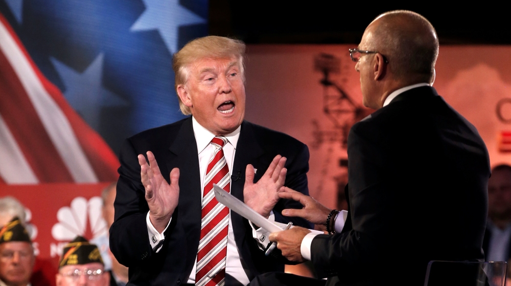 Asked if he would be prepared on Day One to be commander in chief, Trump said: “One hundred percent.”