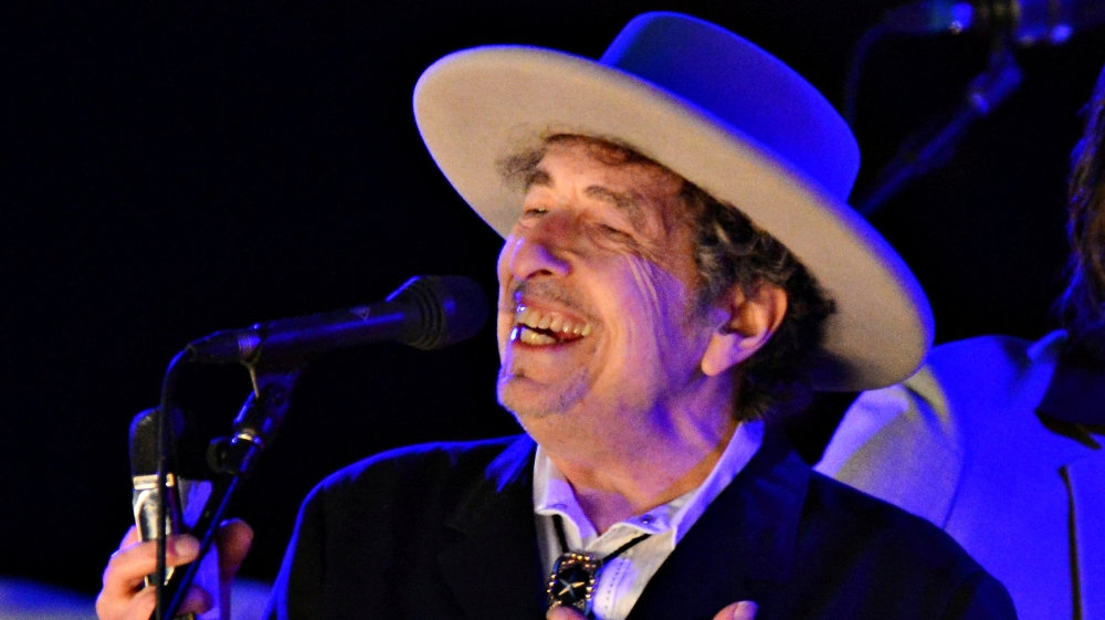 File photo of U.S. musician Bob Dylan performing during on day 2 of The Hop Festival in Paddock Wood