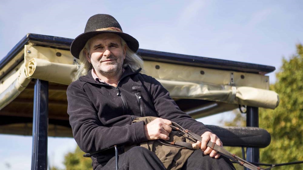  Jim Cronin is at the fair looking for horses [Barbara McCarthy/Al Jazeera]