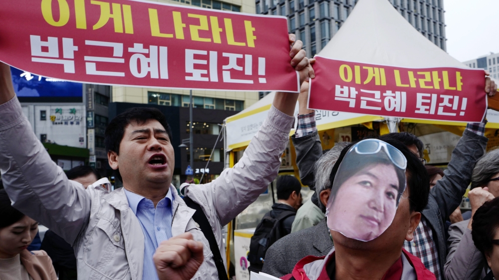 South Korean President Park Geun-hye protest