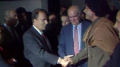 Muammar Gaddafi agrees to former French President Francois Mitterrand's terms to pull out of Chad in 1984 [Al Jazeera]