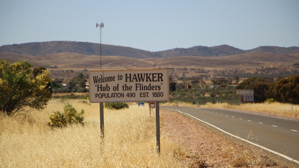 Hawker, a town of just 250 residents, has become the centre of debate surrounding indigenous land rights [Jarni Blakkarly/Al Jazeera]