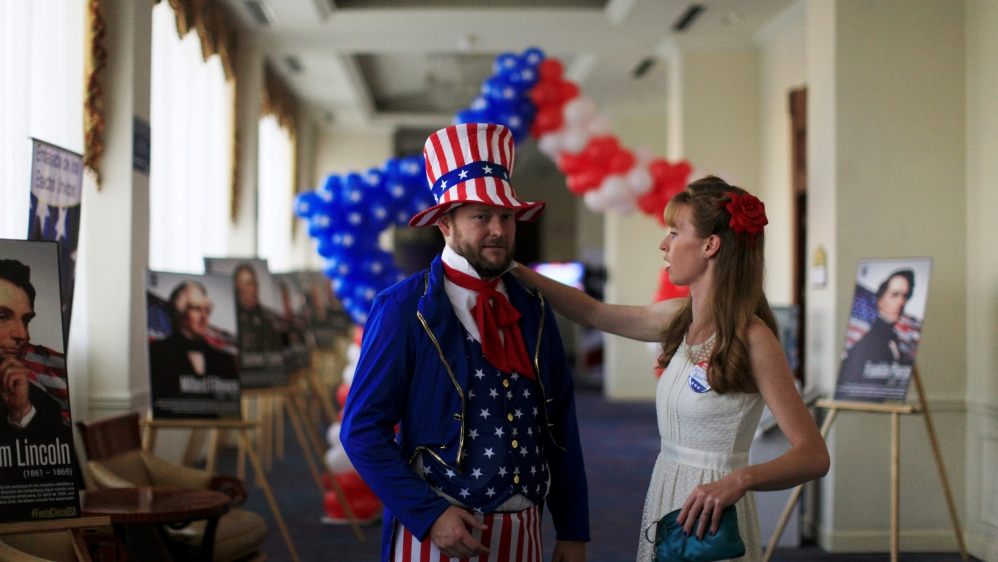 A polling average by tracker site RealClearPolitics gave Clinton a 3.3% national lead over Trump [Reuters]