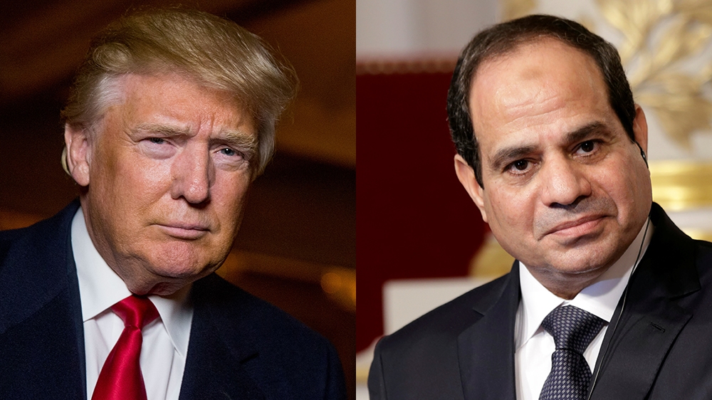 Donald Trump and Abdel Fattah al-Sisi