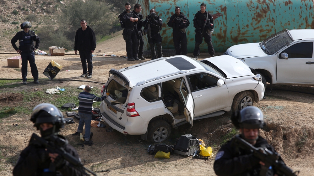 Um Al Hiran is home to several Palestinian Bedouin families [Menahem Kahana/AFP]