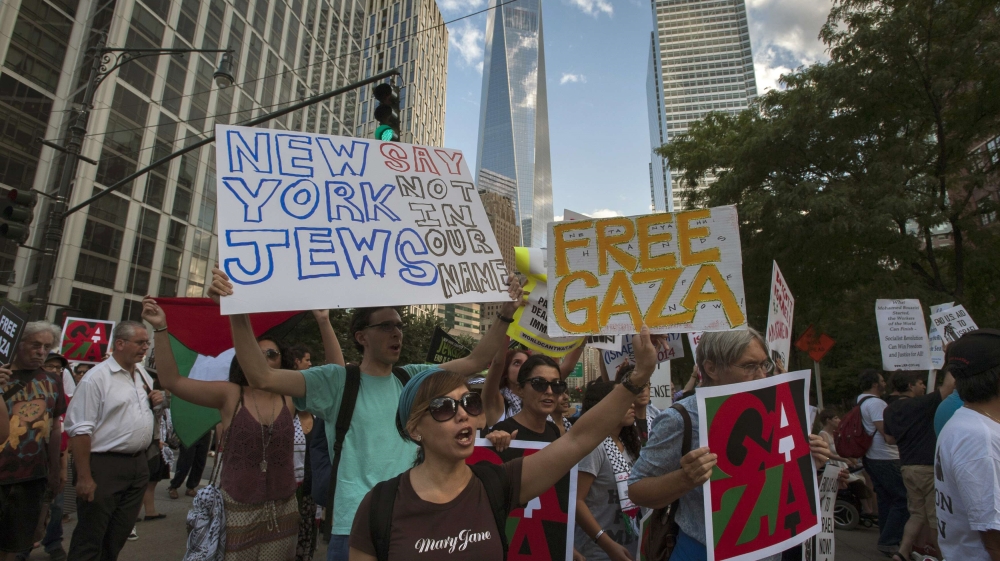 One World Trade Center is seen in the background