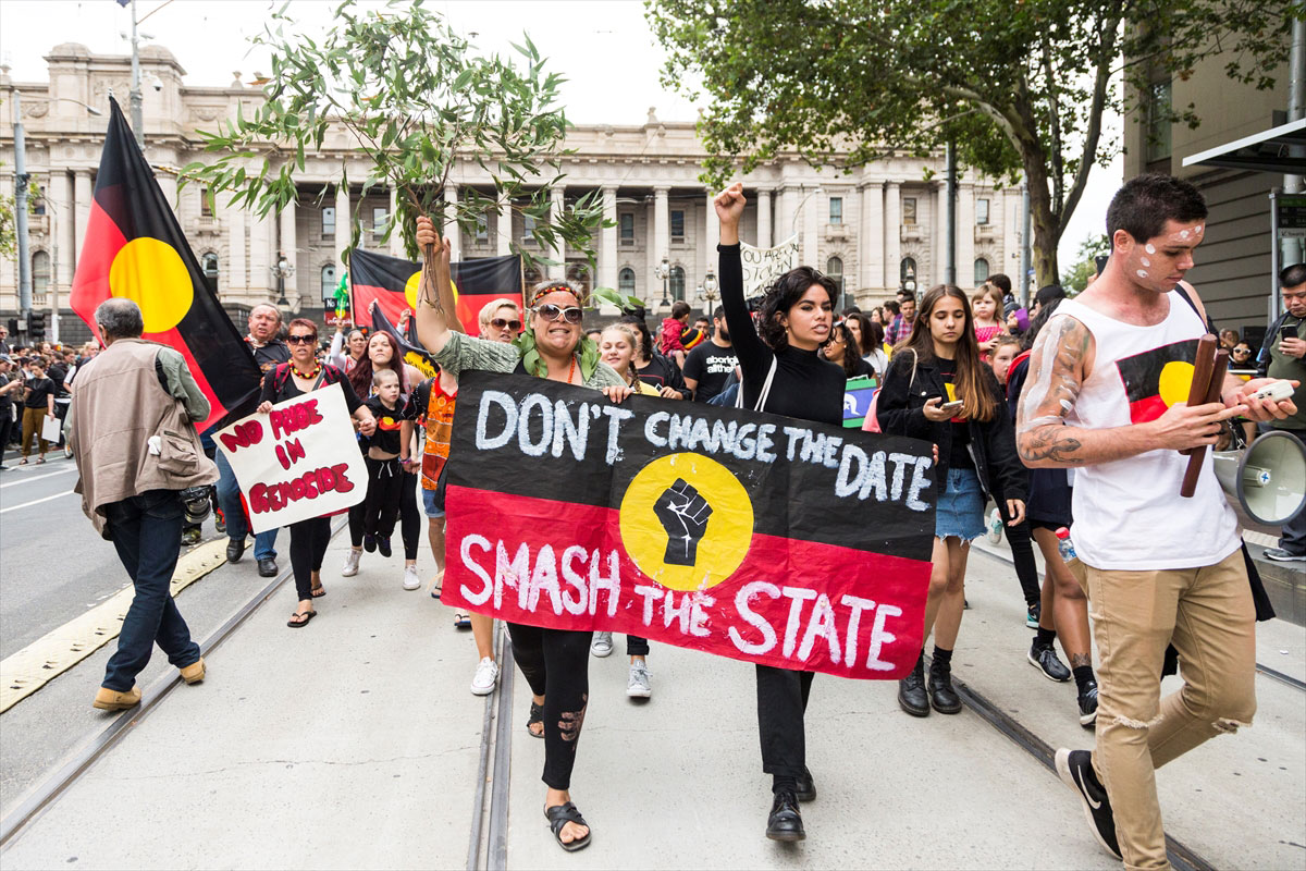 MELBOURNE, AUSTRALIA, "Australia Day" Protests