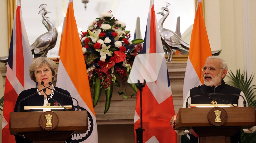 British Prime Minister Theresa May in India