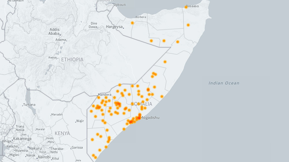 Map: Al Shebab attack map 2006 2017 outside image