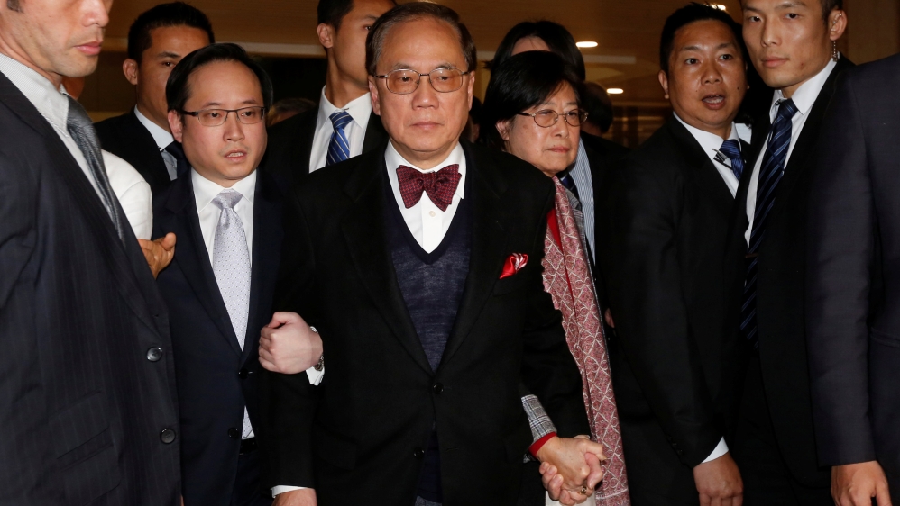 Former Hong Kong Chief Executive Donald Tsang leaves High Court in Hong Kong
