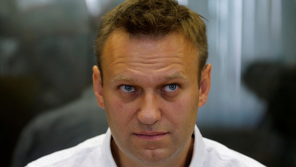 FILE PHOTO: Russian anti-corruption campaigner and opposition figure Navalny attends hearing at Lublinsky district court in Moscow