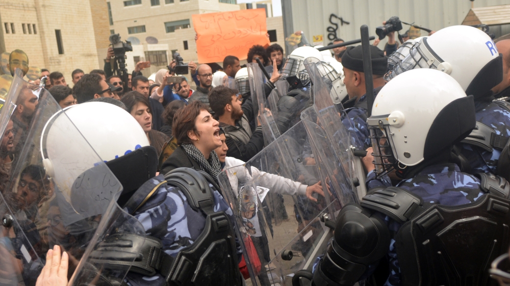 Basel al-Araj protest in Ramallah, Palestine
