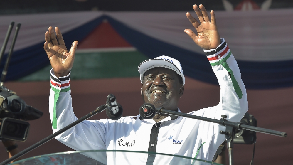 Raila Odinga was Kenya's prime minister between 2008 and 2013 [Simon Maina/AFP]