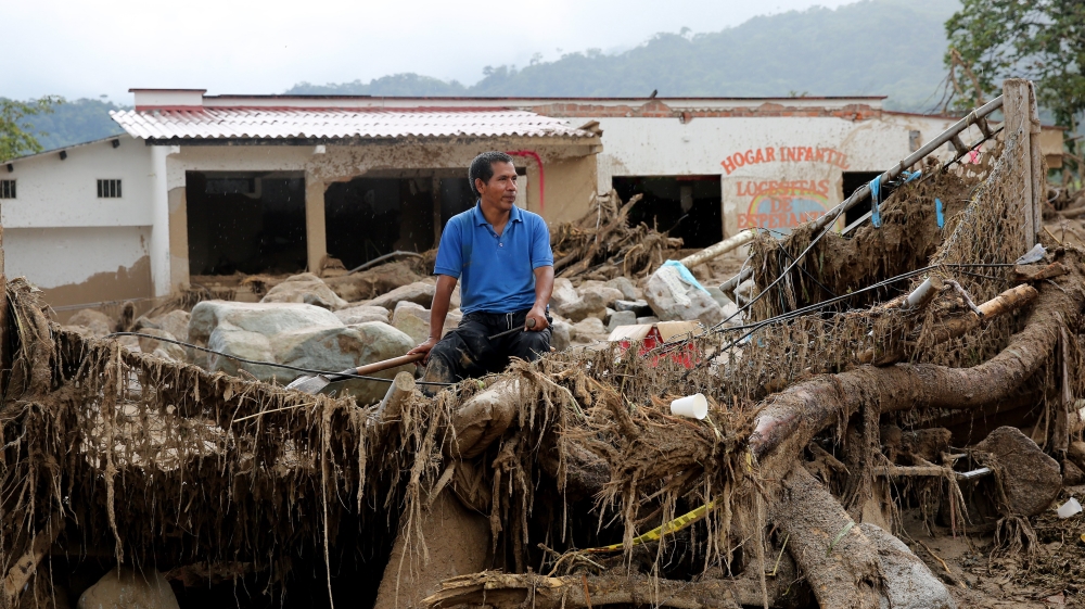 Several rivers burst their banks in the early hours of Saturday, sending water, mud and debris crashing down streets and into houses [EPA]