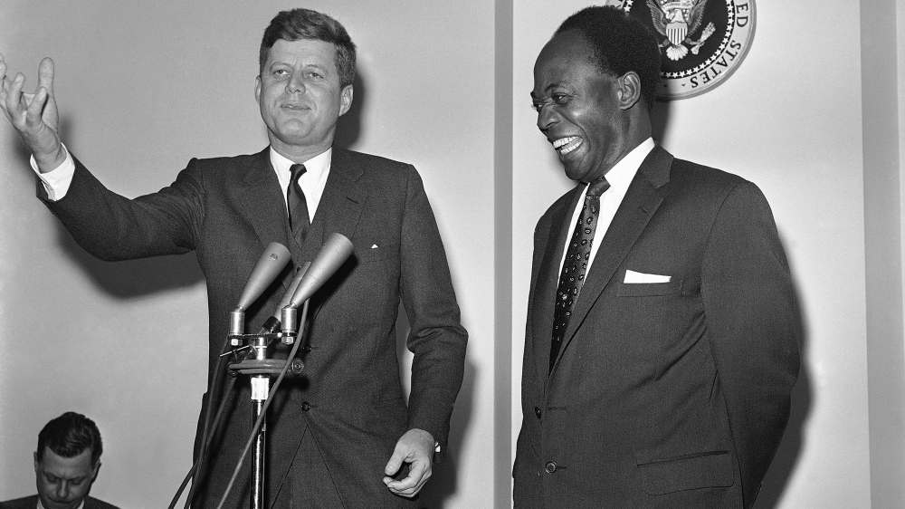 John F. Kennedy and President Kwame Nkrumah