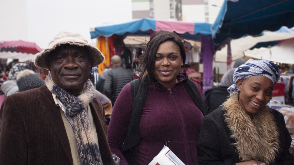 Lise, centre, says more jobs are needed in the area [Raymond Bobar/Al Jazeera]
