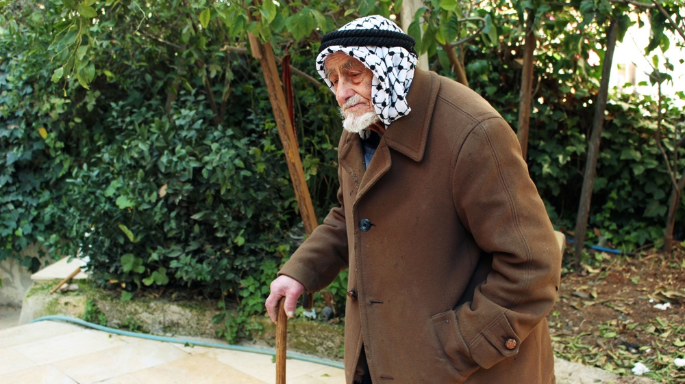 Lahham is the last member of his family with memories of their village, Beit Itab [Jaclynn Ashly/Al Jazeera]