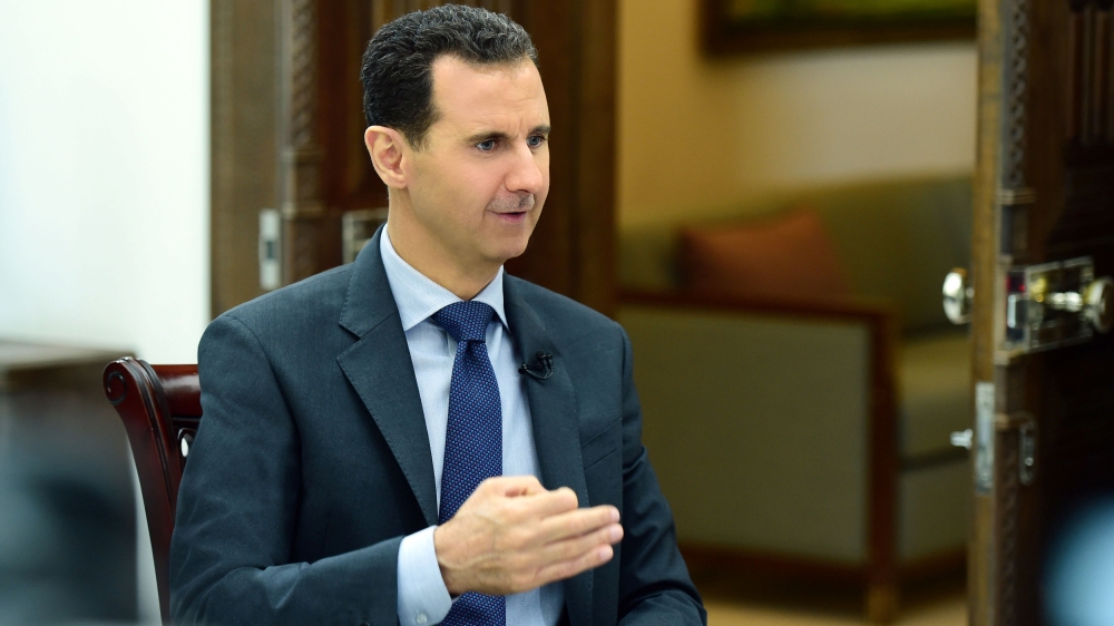 Syria''s President Bashar al-Assad speaks during an interview with RIA Novosti and Sputnik