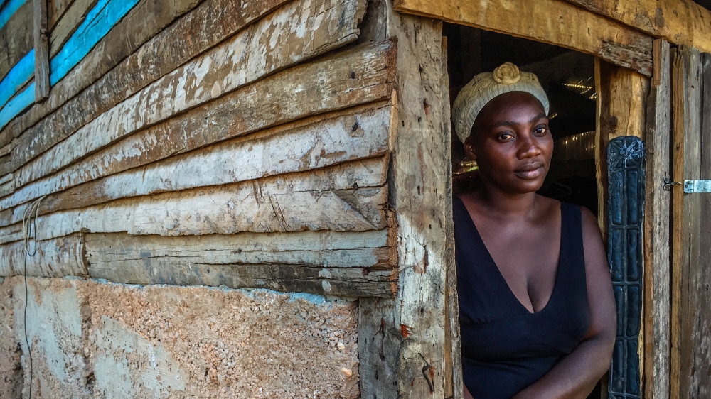 Calina, the Haitian widow of murdered Dominican park ranger Melaneo Vargas, at home in Puerto Escondido, Dominican Republic [Juan Mejia]