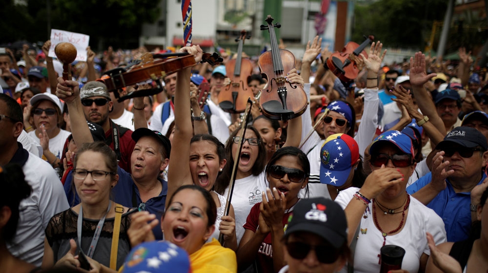 Venezuela musician protest
