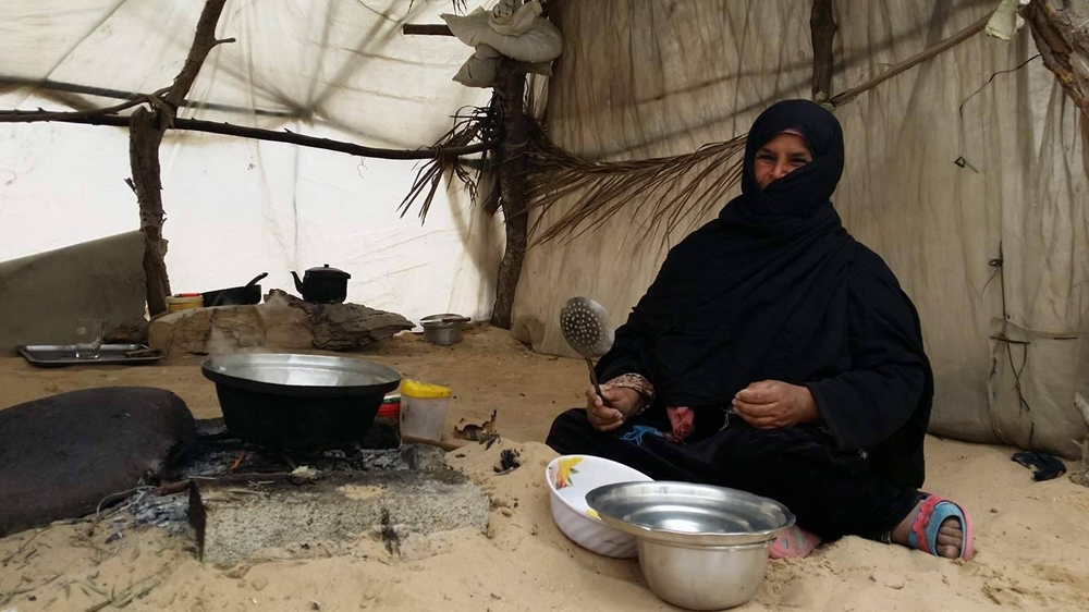 Aisha Silmi and her family were expelled from their town by the Egyptian army [Isra Namey/Al Jazeera]