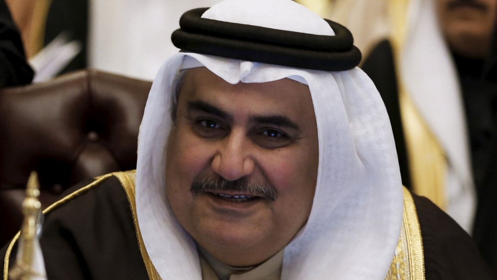 Bahrain''s Foreign Minister Khalid bin Ahmed Al Khalifa attends a meeting for Gulf states Foreign Ministers in Riyadh