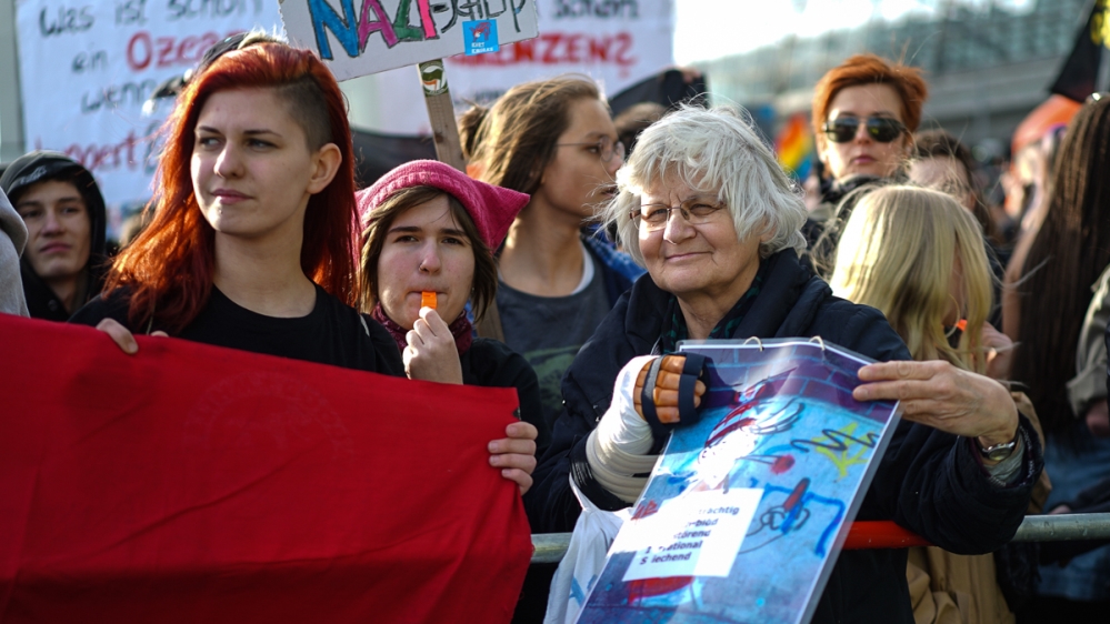 Mensah-Schramm says she goes to Antifa rallies on a frequent basis [Sorin Furcoi/Al Jazeera]