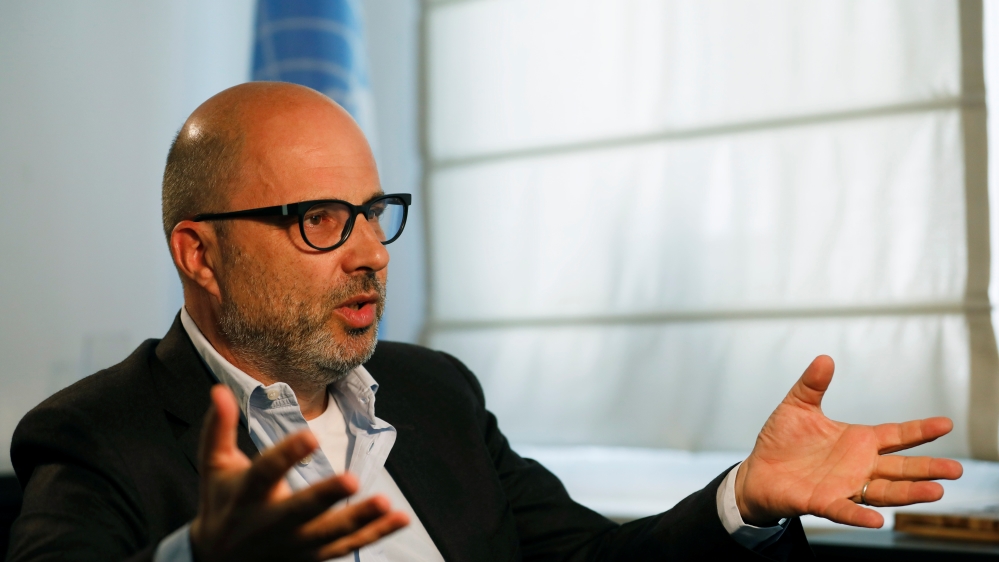 Robert Piper, the UN's humanitarian coordinator for the West Bank and Gaza and a deputy secretary-general [Ronen Zvulun/Reuters]