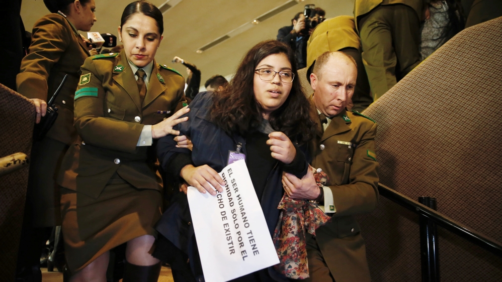 Chilean conservatives have rallied against the abortion bill since Bachelet introduced it in January 2015 [Reuters]
