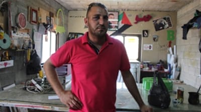 Abbas Barghouti says he was beaten by Israeli soldiers, one of whom smashed his head with a rifle butt [Nigel Wilson/Al Jazeera] 