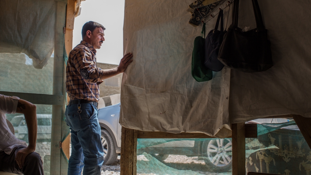 'We're scared that at a certain point, they are going to try and force us to return to an area in Syria they consider safe,' says Abu Ahmad [Dylan Collins/Al Jazeera] 