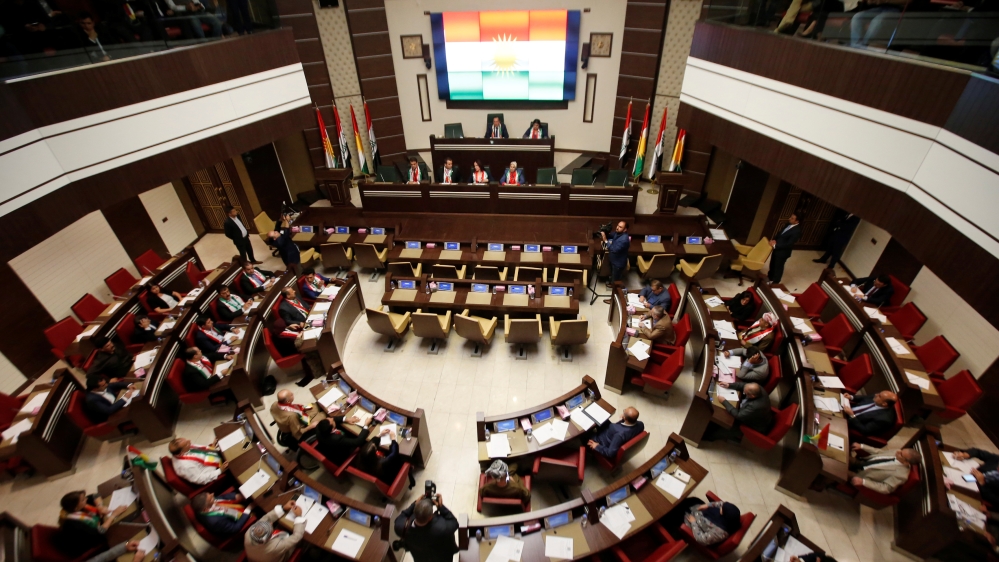 General view of the Kurdistan Parliament meeting in Erbil