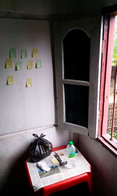 Ro Mayyu Ali used to sit at this table and read his small collection of books [Ro Mayyu Ali/Al Jazeera]