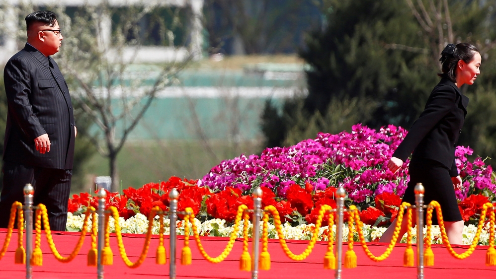 Kim Jong-un and his sister Kim Yo-jong attend an opening ceremony of a newly-constructed residential complex in Pyongyang, on April 13, 2017 [File: Damir Sagolj/Reuters]