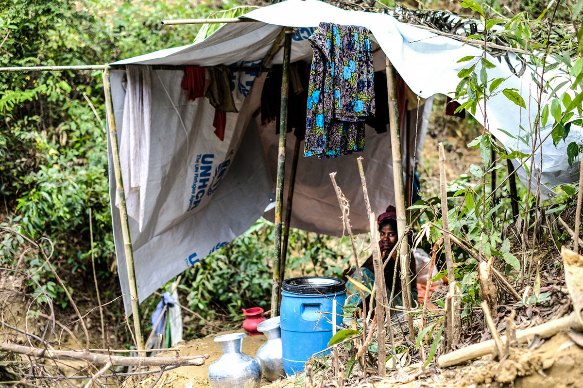 Laila, tracing her journey as she fled to Bangladesh