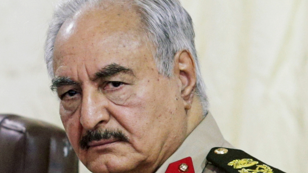 Libya''s eastern-based commander Khalifa Haftar attends General Security conference, in Benghazi