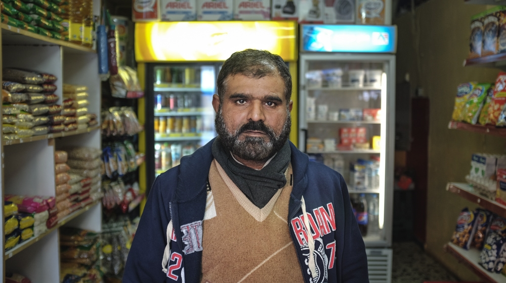 Javid Nasser says his store has been attacked 15 times since November 2017 [Nick Paleologos/SOOC/Al Jazeera]