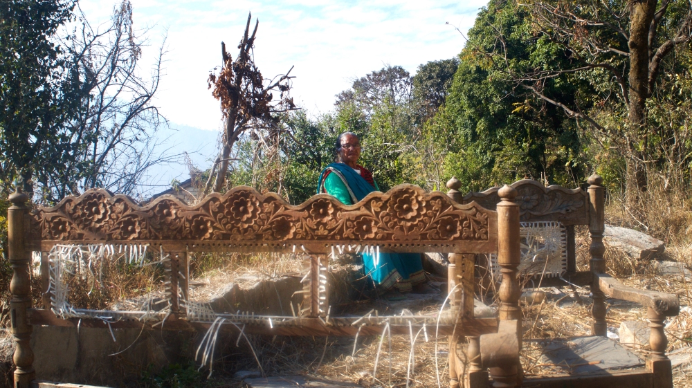 Haruli Devi says the widows have become as lifeless as the ruins of Bastari village [Arpita Chakrabarty/Al Jazeera]