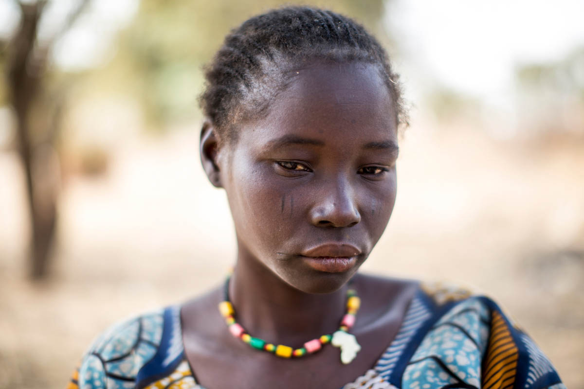 Delphine Lokaingoto, 30, poses for a portrait at the home of relatives where she is staying in Paoua, Central African Republic, January 30, 2018. Delphine says that three of her four children, ages 3,