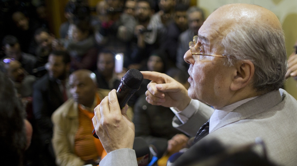 Candidate Moussa Mustafa Moussa is seen as a 