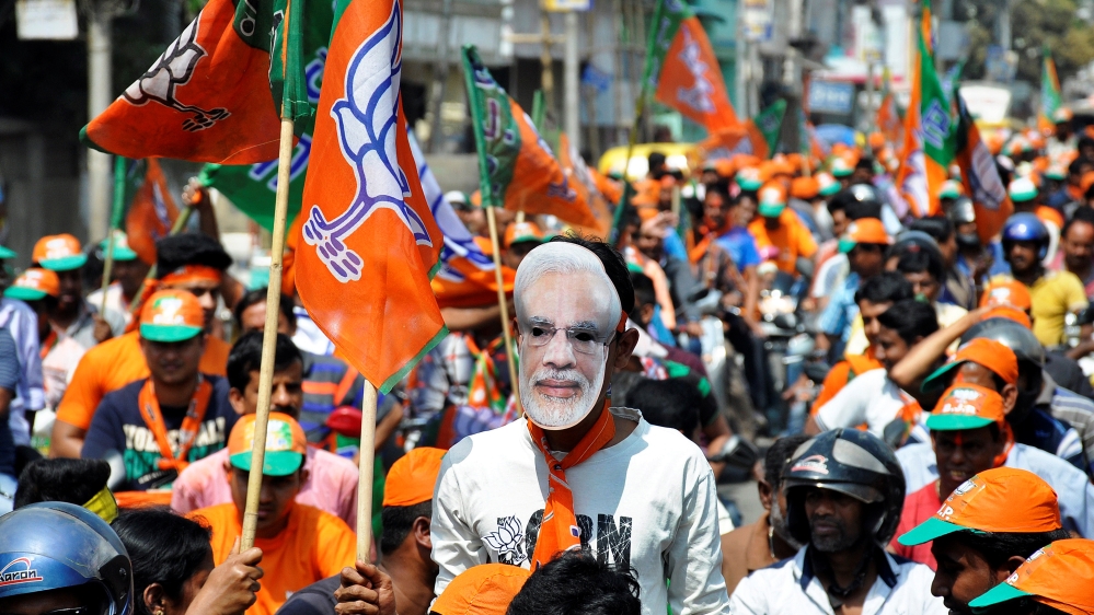 A Bharatiya Janata Party (BJP) supporters