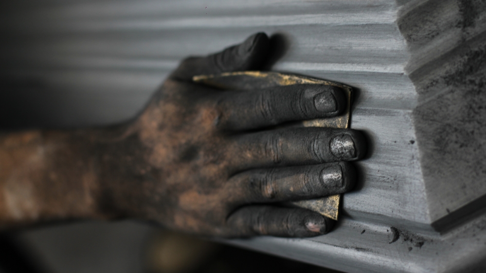 The municipality has at least 18 registered coffin-making businesses [Ali Rae/Al Jazeera] 