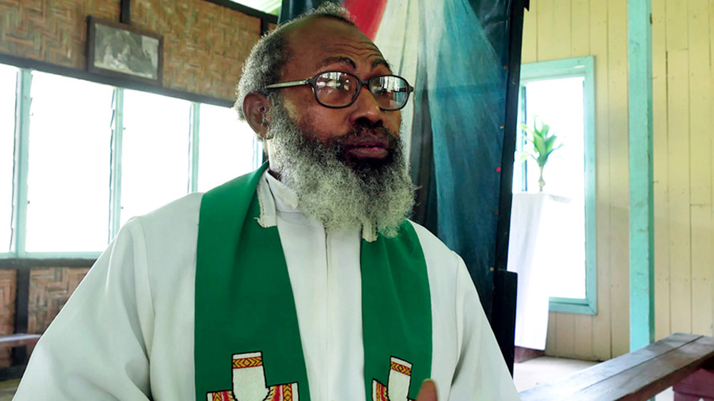 Father Clement Taulam says the local community on Manus tries to help refugees and asylum seekers stuck on the island [ASRC/MartinWurt]
